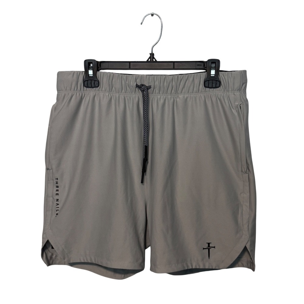 Three Nails Pro Tech 2.0 Liner Shorts Mens Large Gray Performance Gym Training